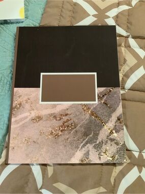 Marble Accent Lined Notebook in Brown and Taupe NWOT
